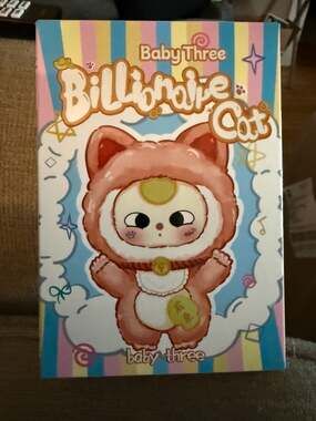 Baby Three Billionaire Cat Series Mystery Plush Blind Box